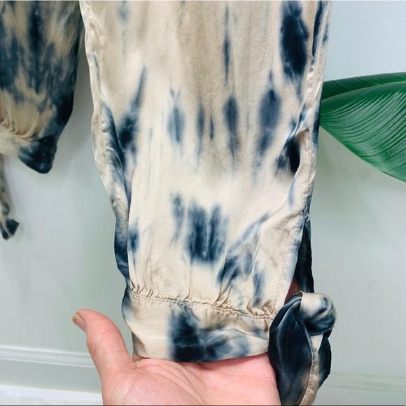 Young Fabulous & Broke Tie Dye Satin Ankle Pants Joggers Cargo Pants Medium - Picture 7 of 14